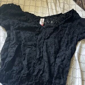 Elegant Black Lace Top